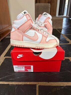 Nike dunk high white/artic orange
